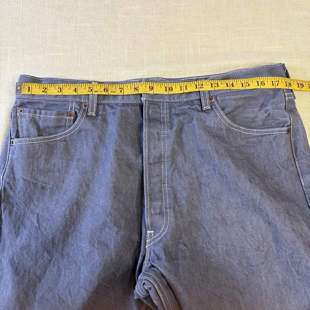 Vtg Y2K Levi's 501 Jeans Straight 38x32 Gray Button Fly Cotton Classic Grunge